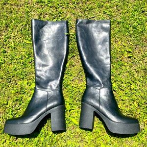 Lamoda slick nicks knee high boots black